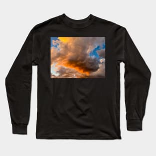 Red and Dark Clouds Long Sleeve T-Shirt